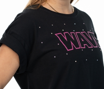 T Shirt Wave Nera