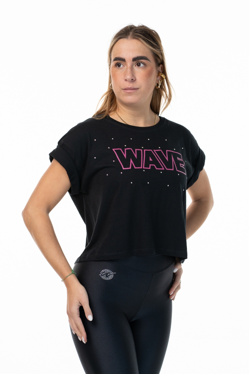T Shirt Wave Nera