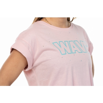 T Shirt Wave Rosa