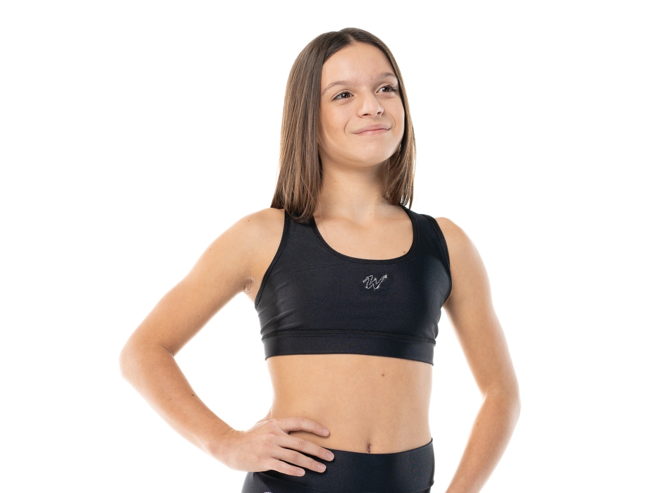 Top sportivo Wave modello America Bambina Nero