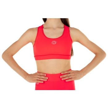 Top sportivo Wave modello America Bambina Rosso Fluo