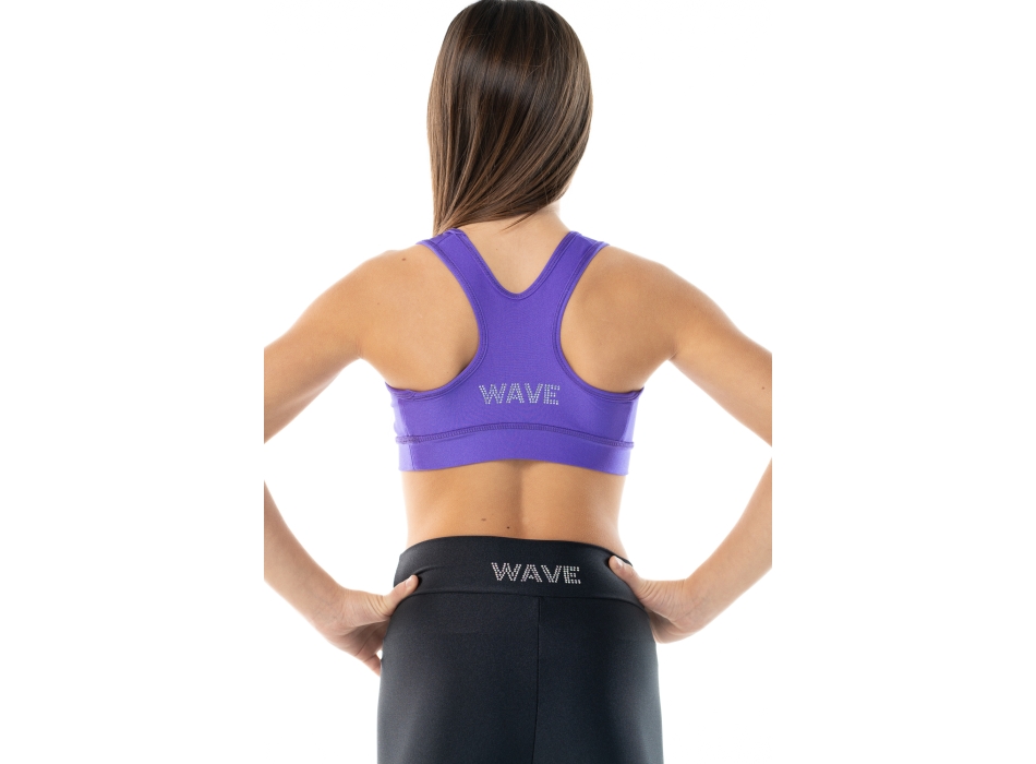 Top sportivo Wave modello America Bambina Viola