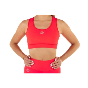 Top sportivo Wave modello America Donna Rosso Fluo