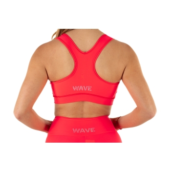 Top sportivo Wave modello America Donna Rosso Fluo