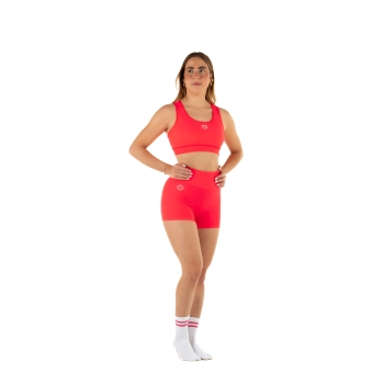 Top sportivo Wave modello America Donna Rosso Fluo