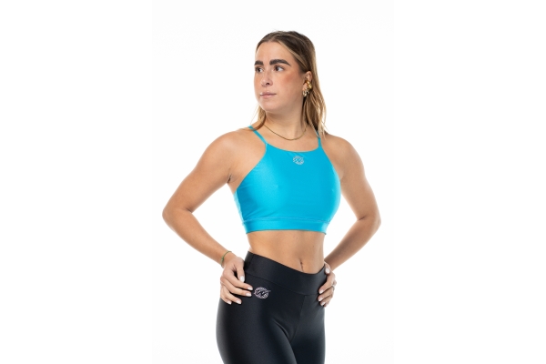 Top sportivo Wave modello Asia Donna Azzurro