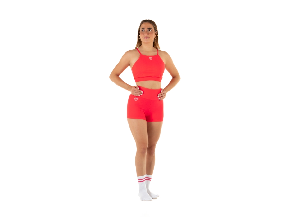 Top sportivo Wave modello Asia Donna Rosso Fluo