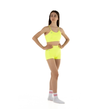 Top sportivo Wave modello Emma Bambina Giallo Fluo