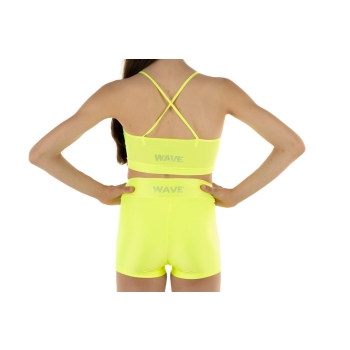 Top sportivo Wave modello Emma Bambina Giallo Fluo