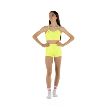 Top sportivo Wave modello Emma Bambina Giallo Fluo
