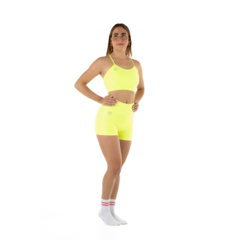Top sportivo Wave modello Emma Donna Giallo Fluo