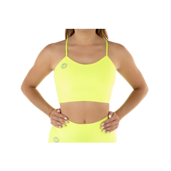 Top sportivo Wave modello Emma Donna Giallo Fluo