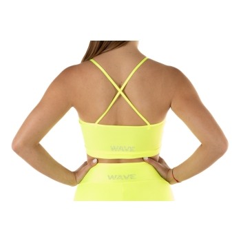 Top sportivo Wave modello Emma Donna Giallo Fluo