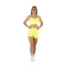 Top sportivo Wave modello Emma Donna Giallo Fluo