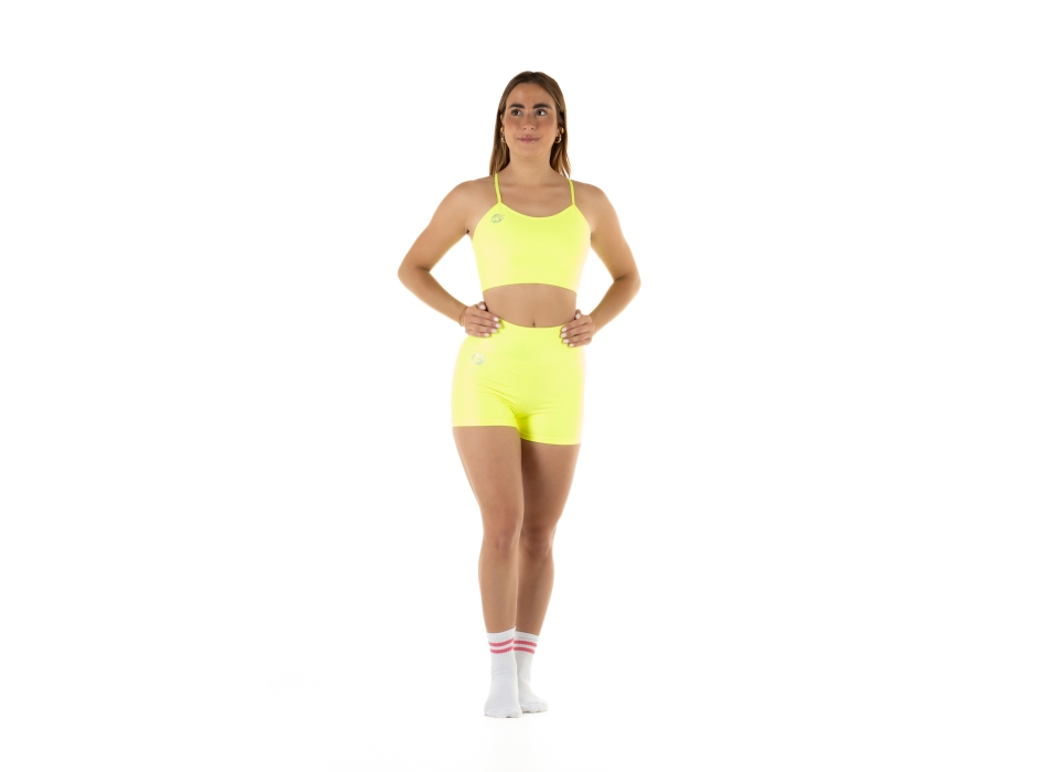 Top sportivo Wave modello Emma Donna Giallo Fluo