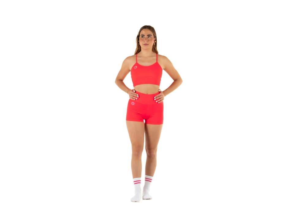 Top sportivo Wave modello Emma Rosso Fluo
