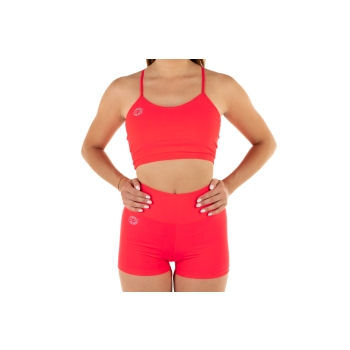 Top sportivo Wave modello Emma Rosso Fluo