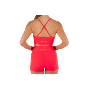 Top sportivo Wave modello Emma Rosso Fluo