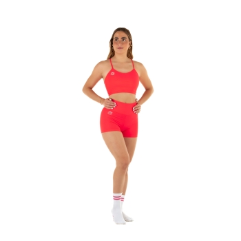 Top sportivo Wave modello Emma Rosso Fluo