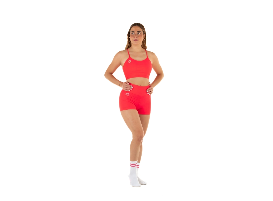 Top sportivo Wave modello Emma Rosso Fluo