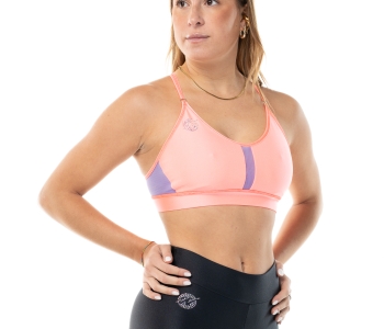 Top sportivo Wave modello Rosy Donna Rosa Salmone