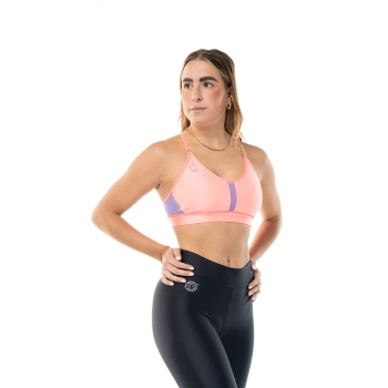 Top sportivo Wave modello Rosy Donna Rosa Salmone