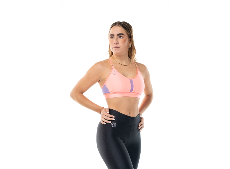 Top sportivo Wave modello Rosy Donna Rosa Salmone