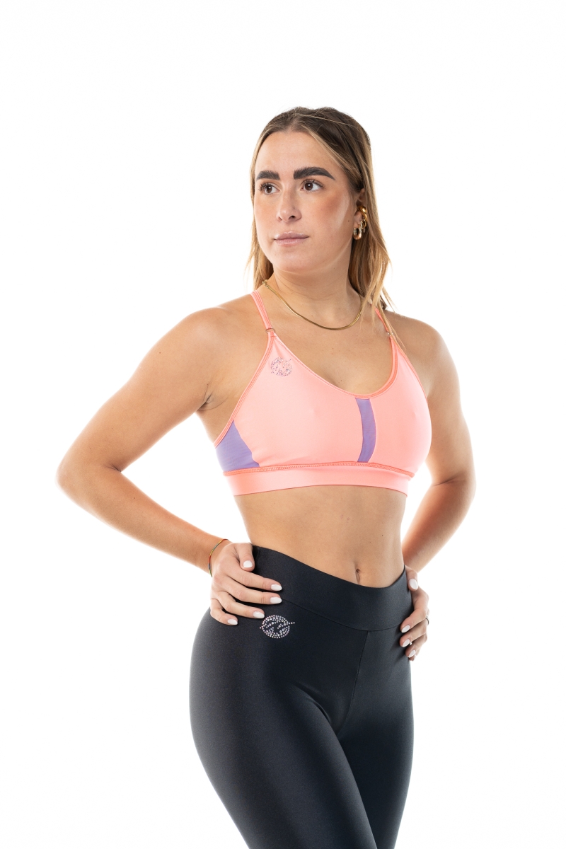 Top sportivo Wave modello Rosy Donna Rosa Salmone