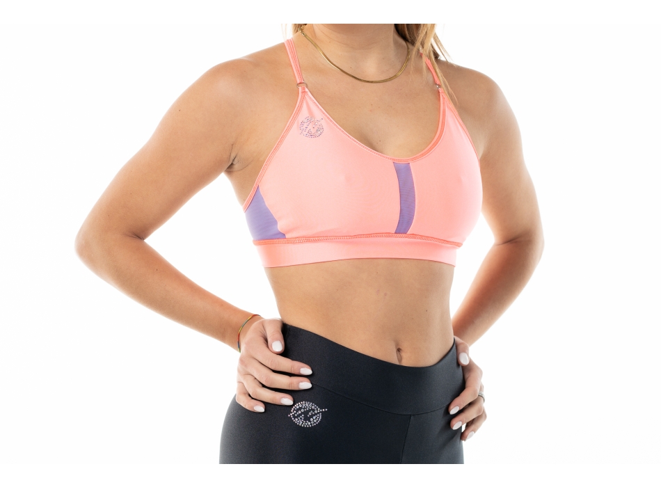 Top sportivo Wave modello Rosy Donna Rosa Salmone